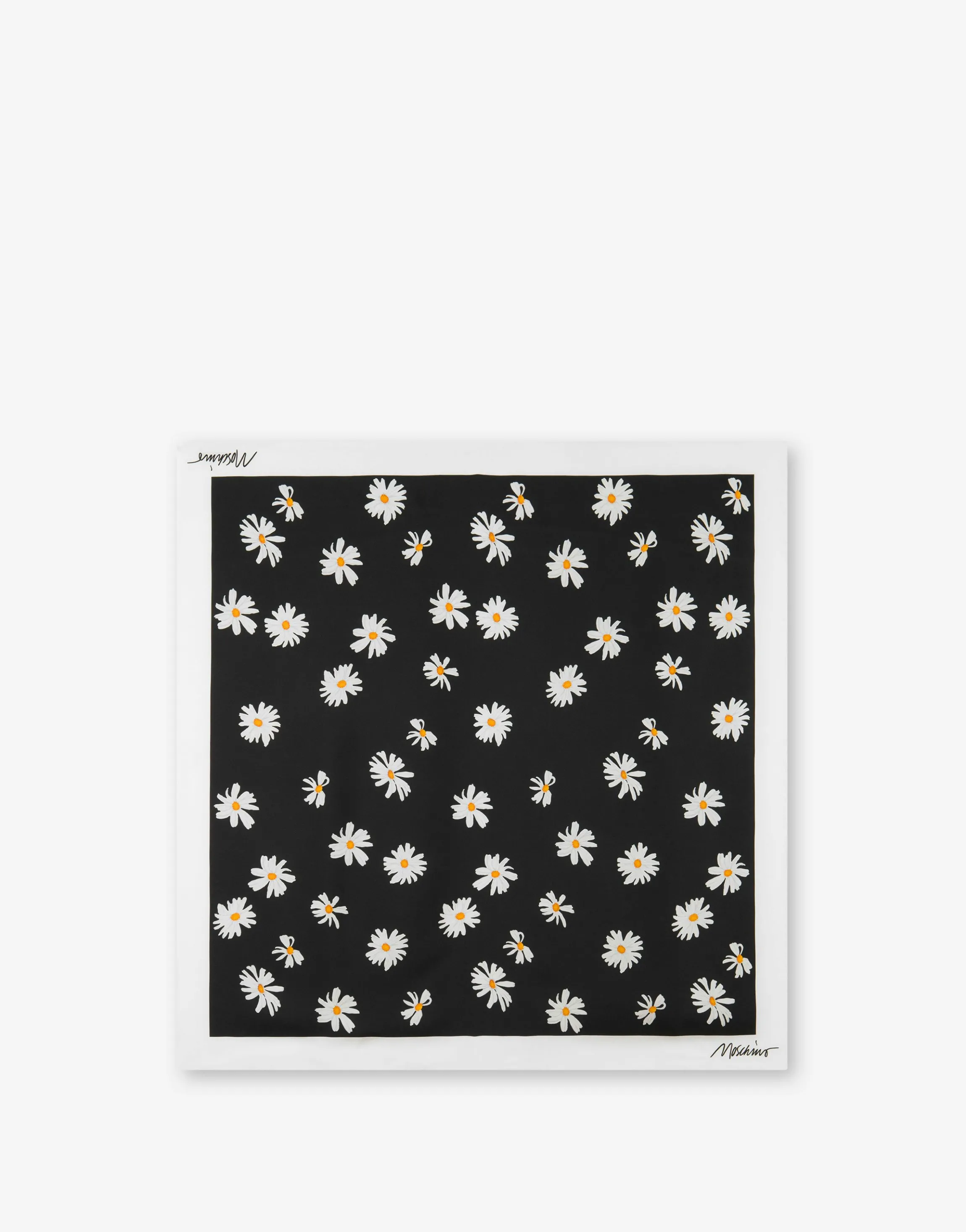 Allover Daisy Silk Scarf