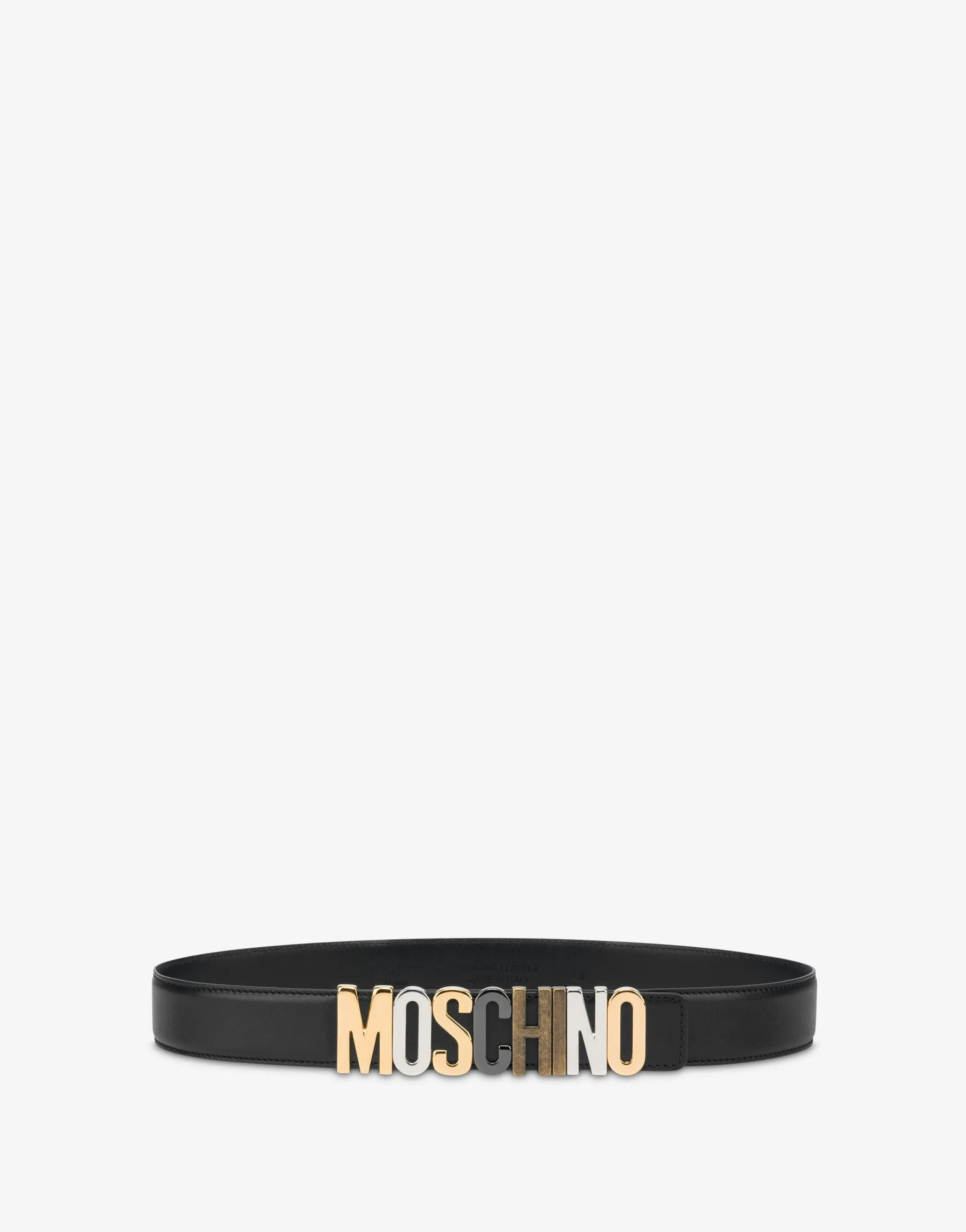 Calf Mixed Lettering Logo Belt