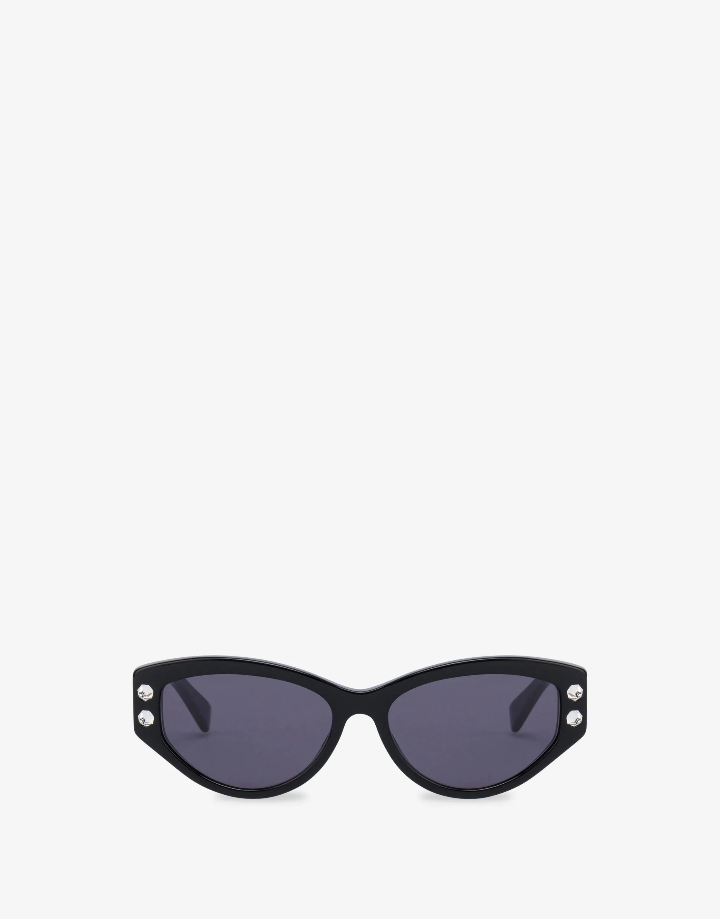 Cat eye sunglasses with rhinestones