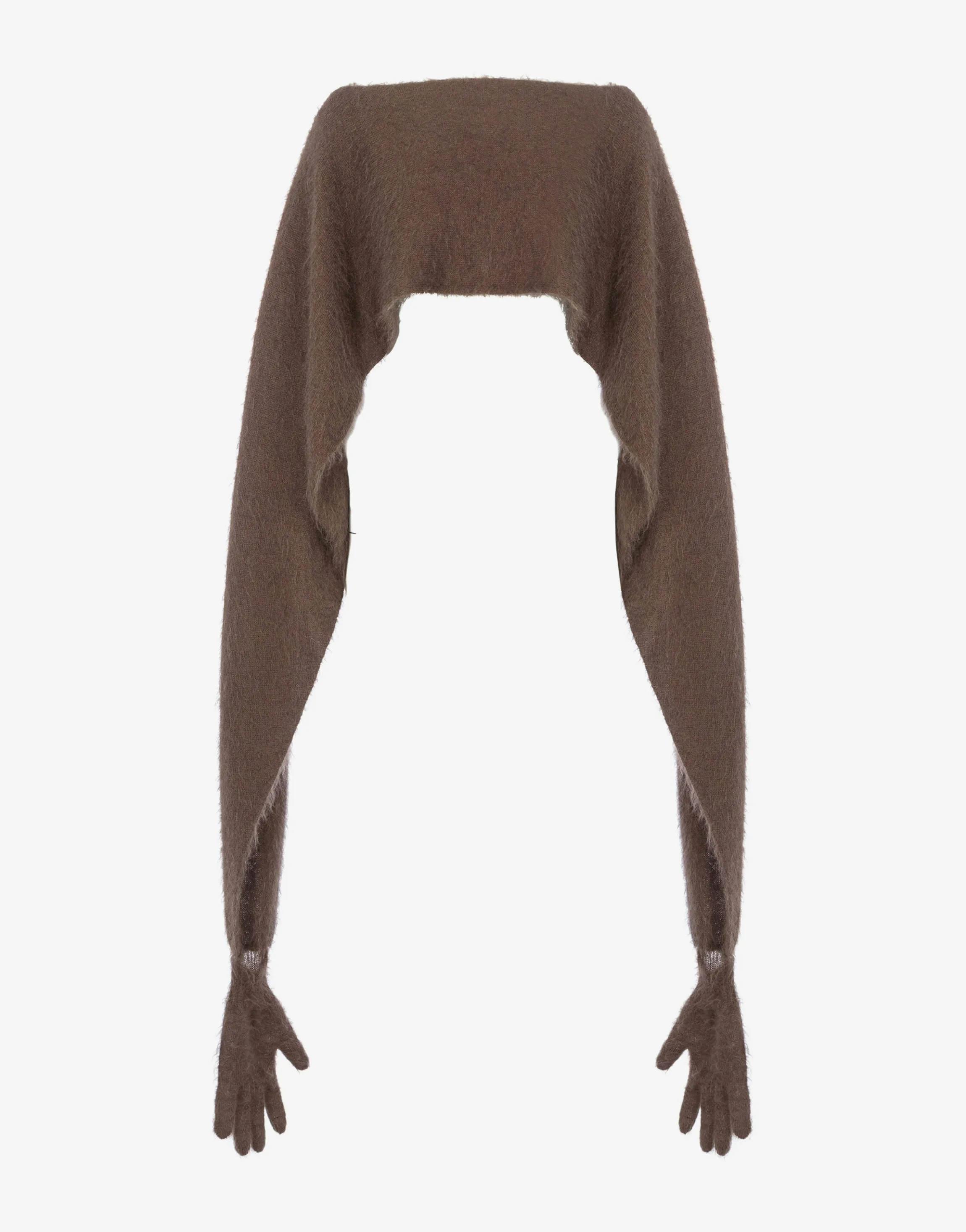 Cloak in brushed mohair