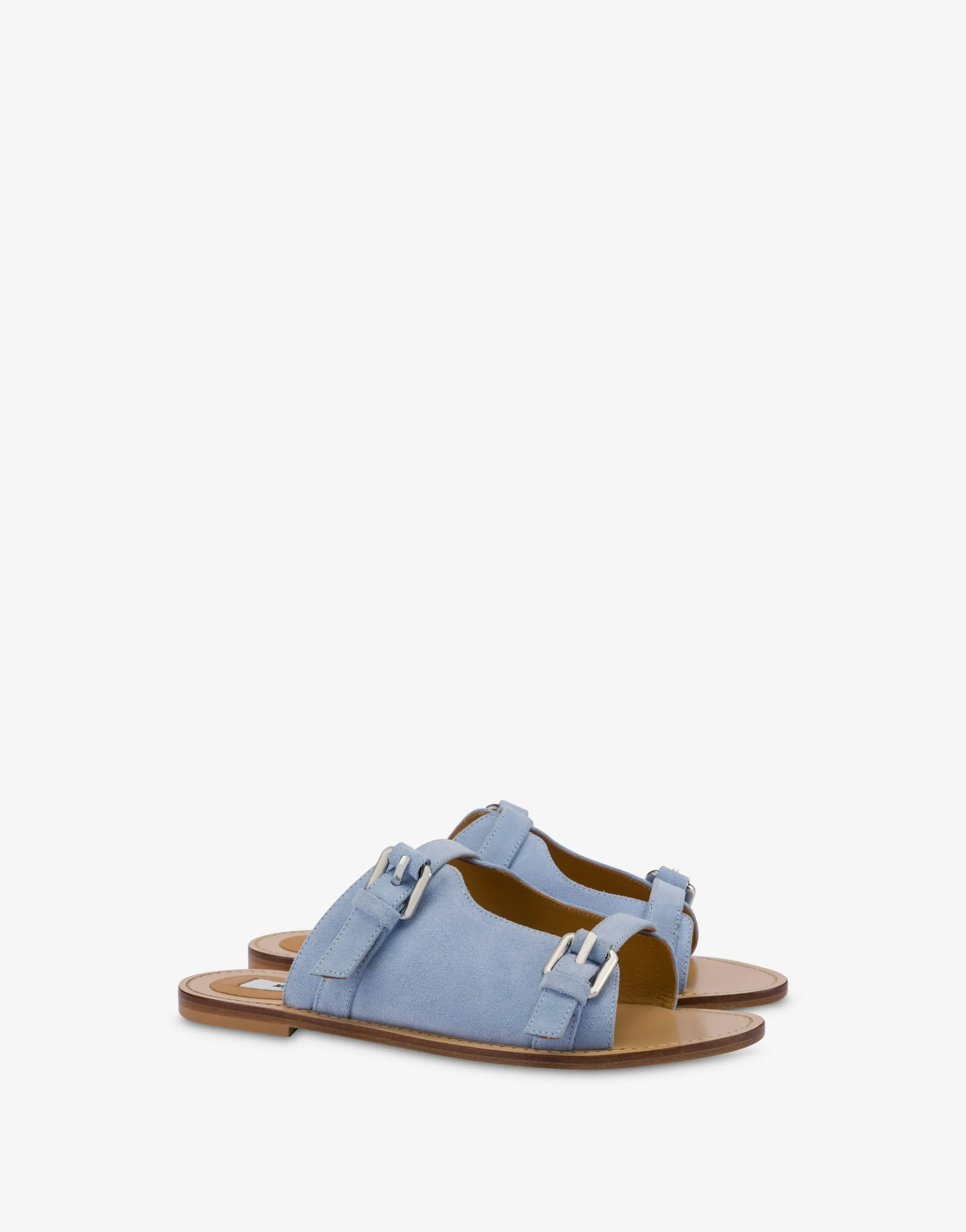 Flat Moschino Buckle Sandals