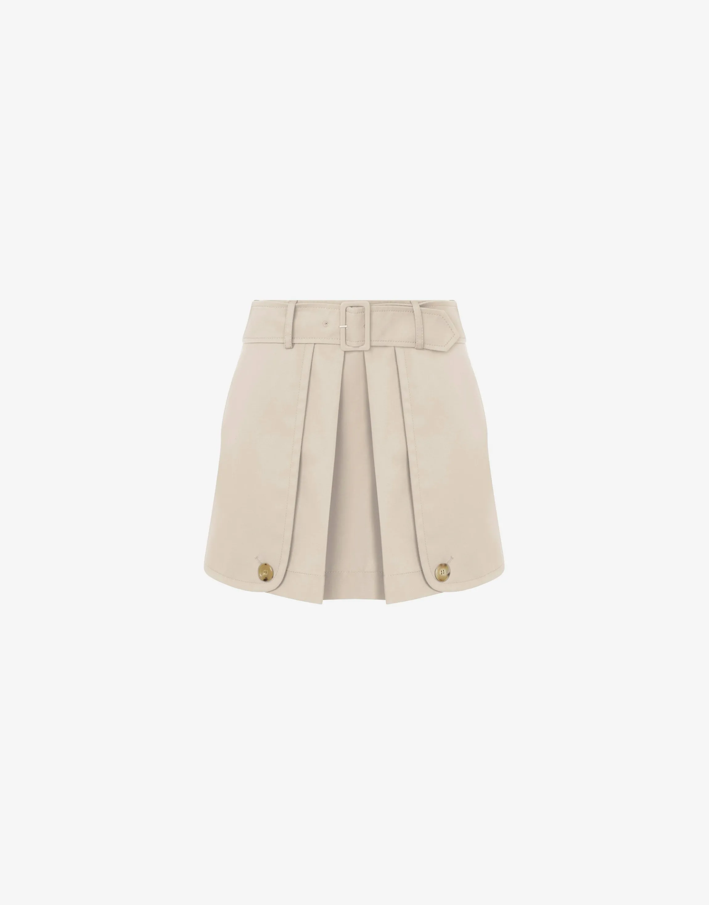 Gabardine Mini Skirt with Trench Details