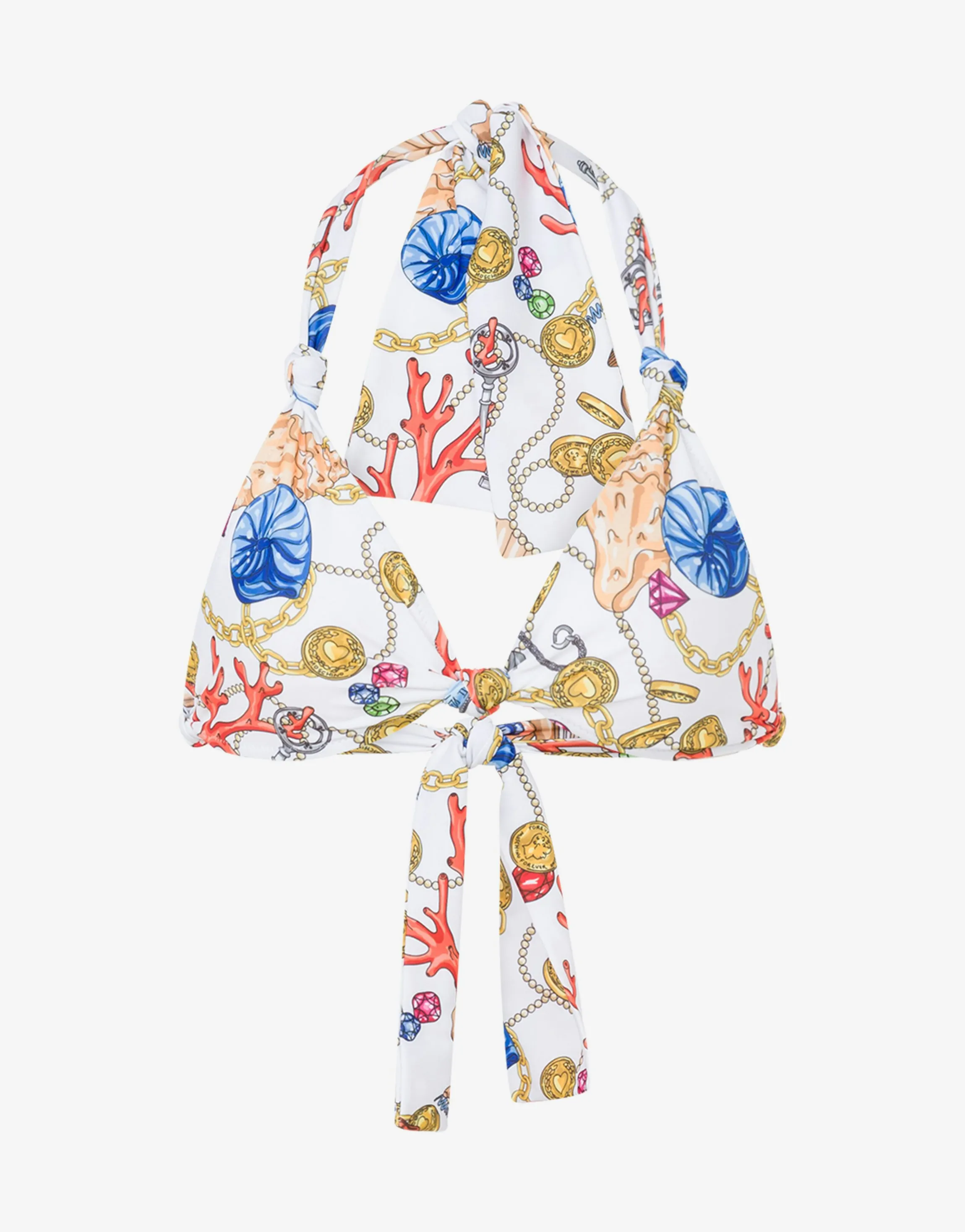 Marine Print Bikini Top