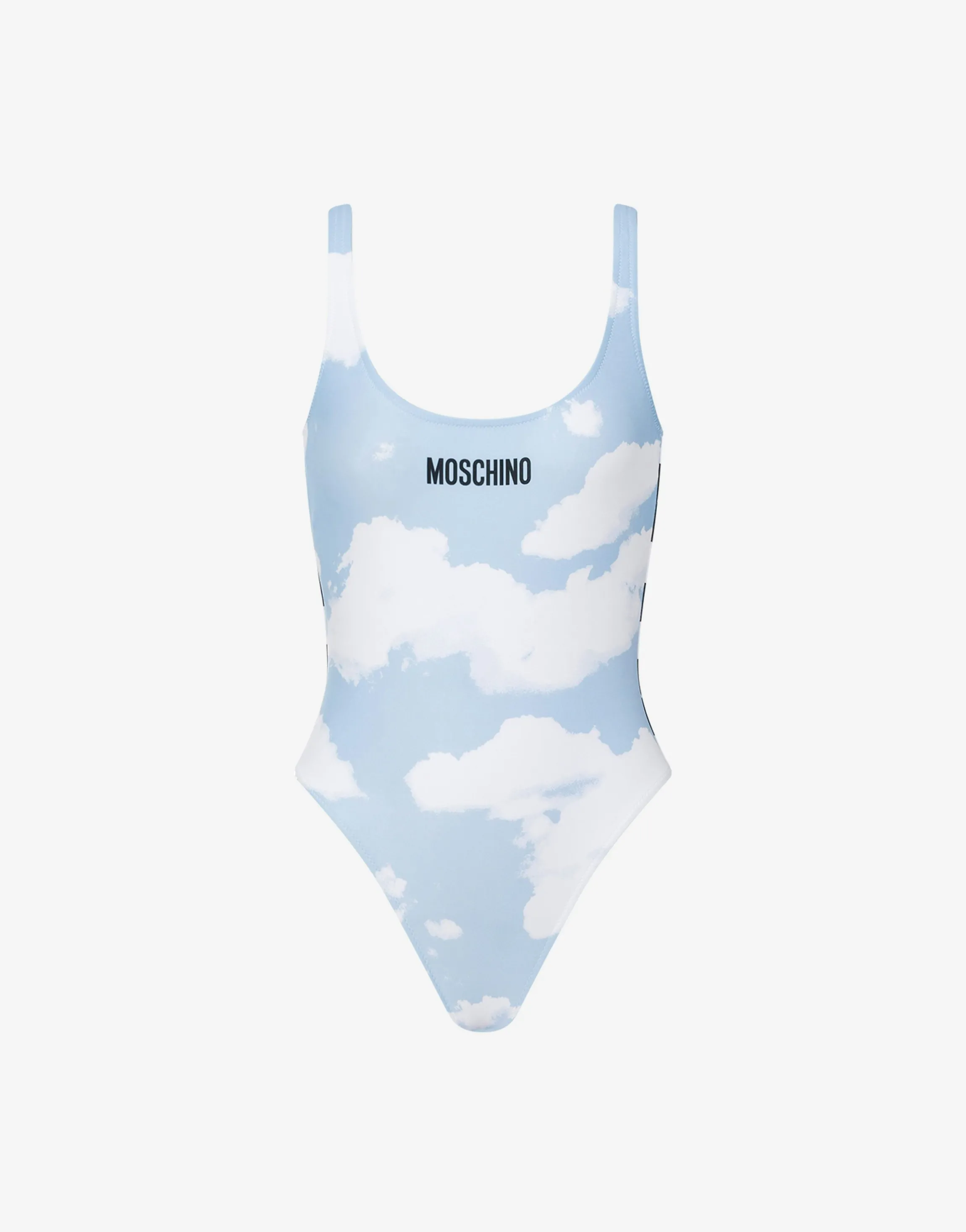 One-piece swimsuit Clouds and Check