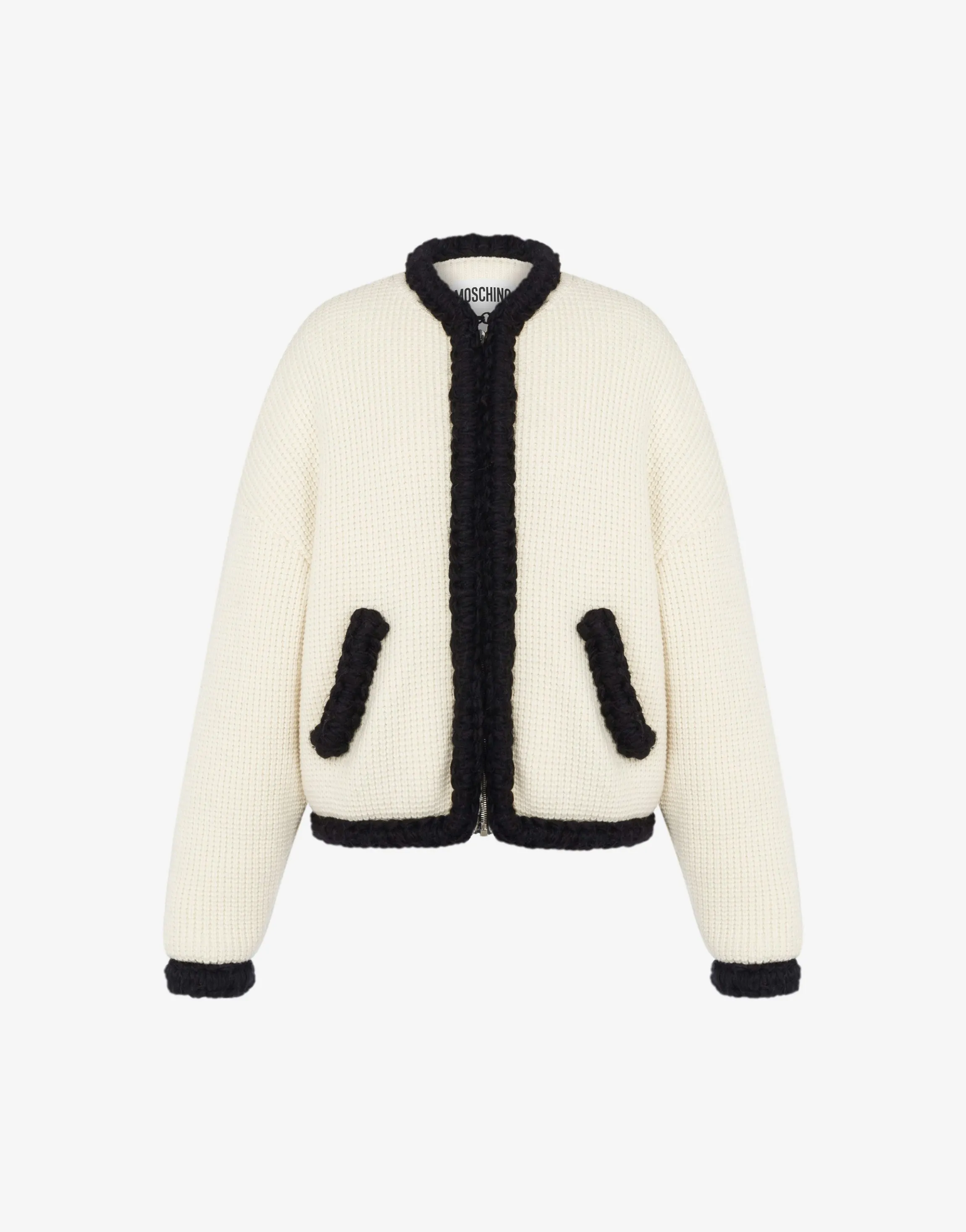 Short jacket in superfine lambswool