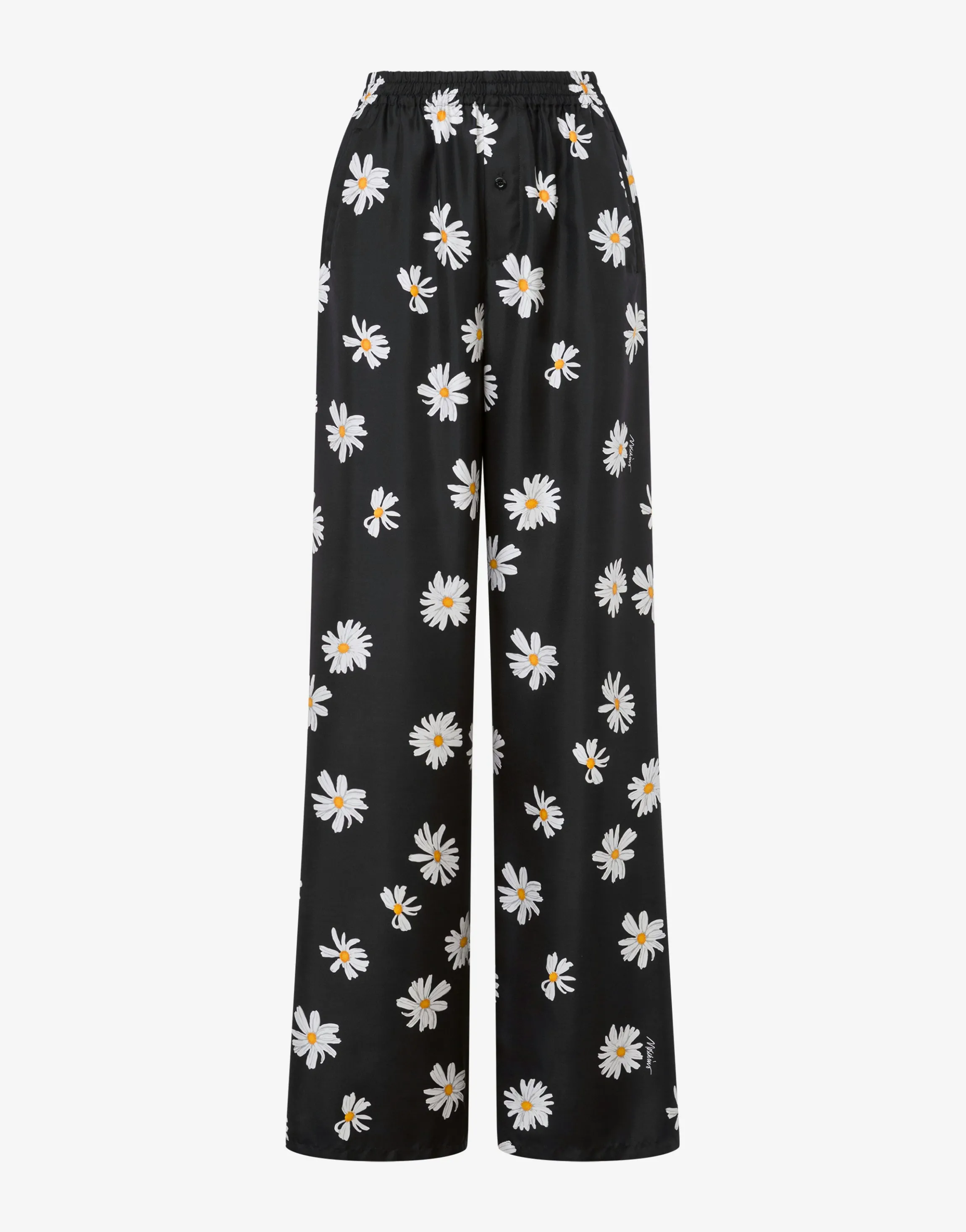 Silk Twill Trousers Allover Daisy