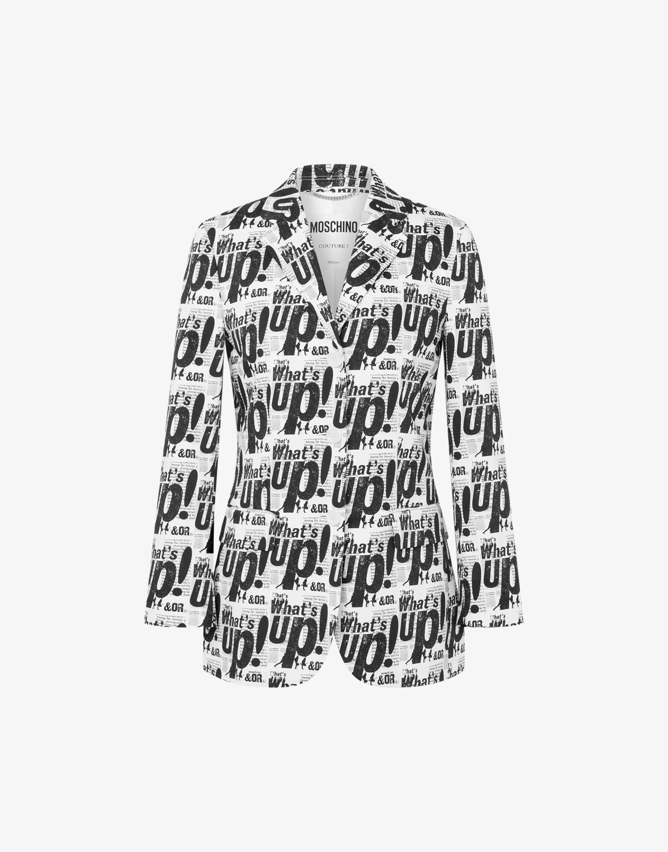 Stretch cotton satin jacket 'What's up'