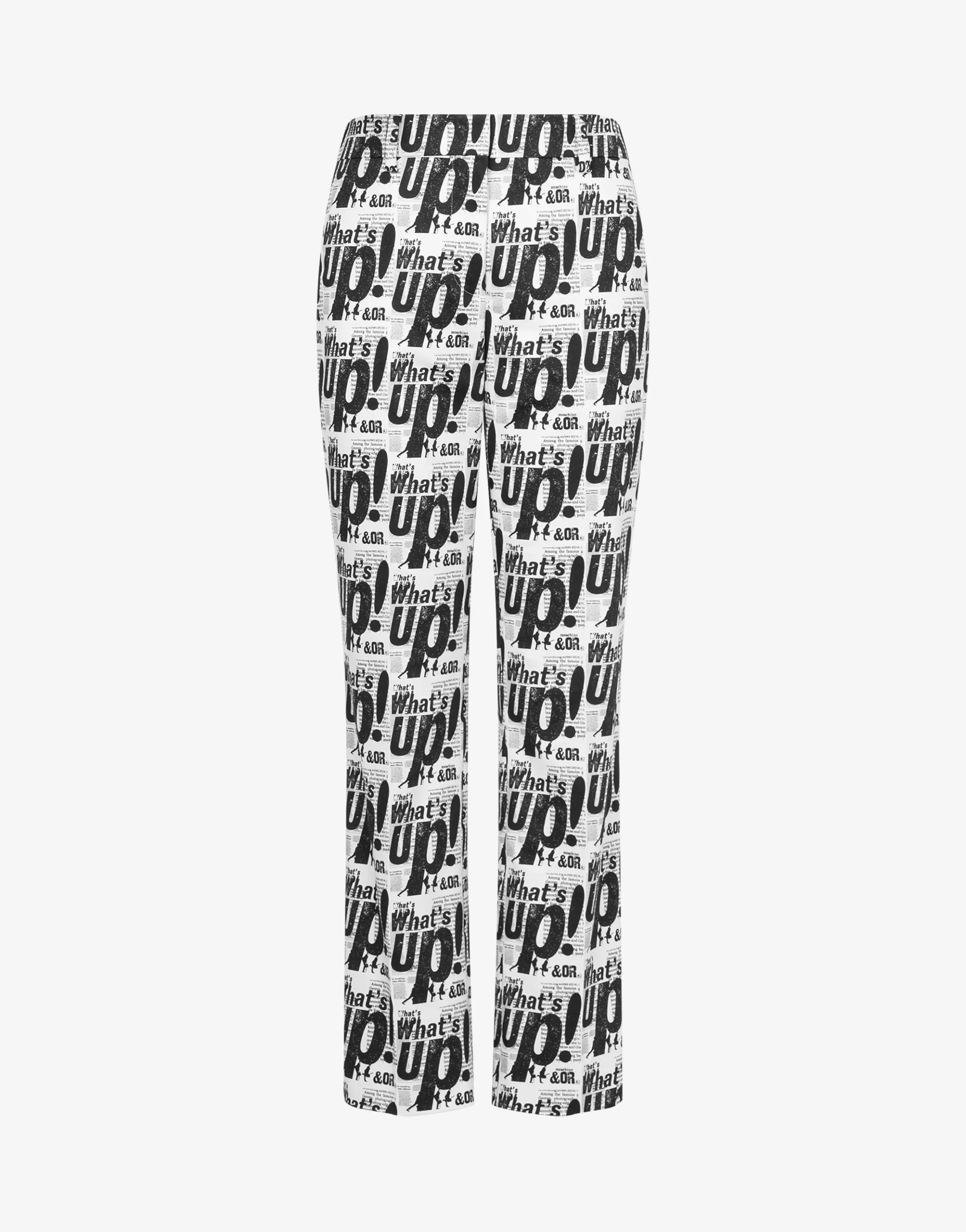 Stretch cotton satin pants 'What's up'