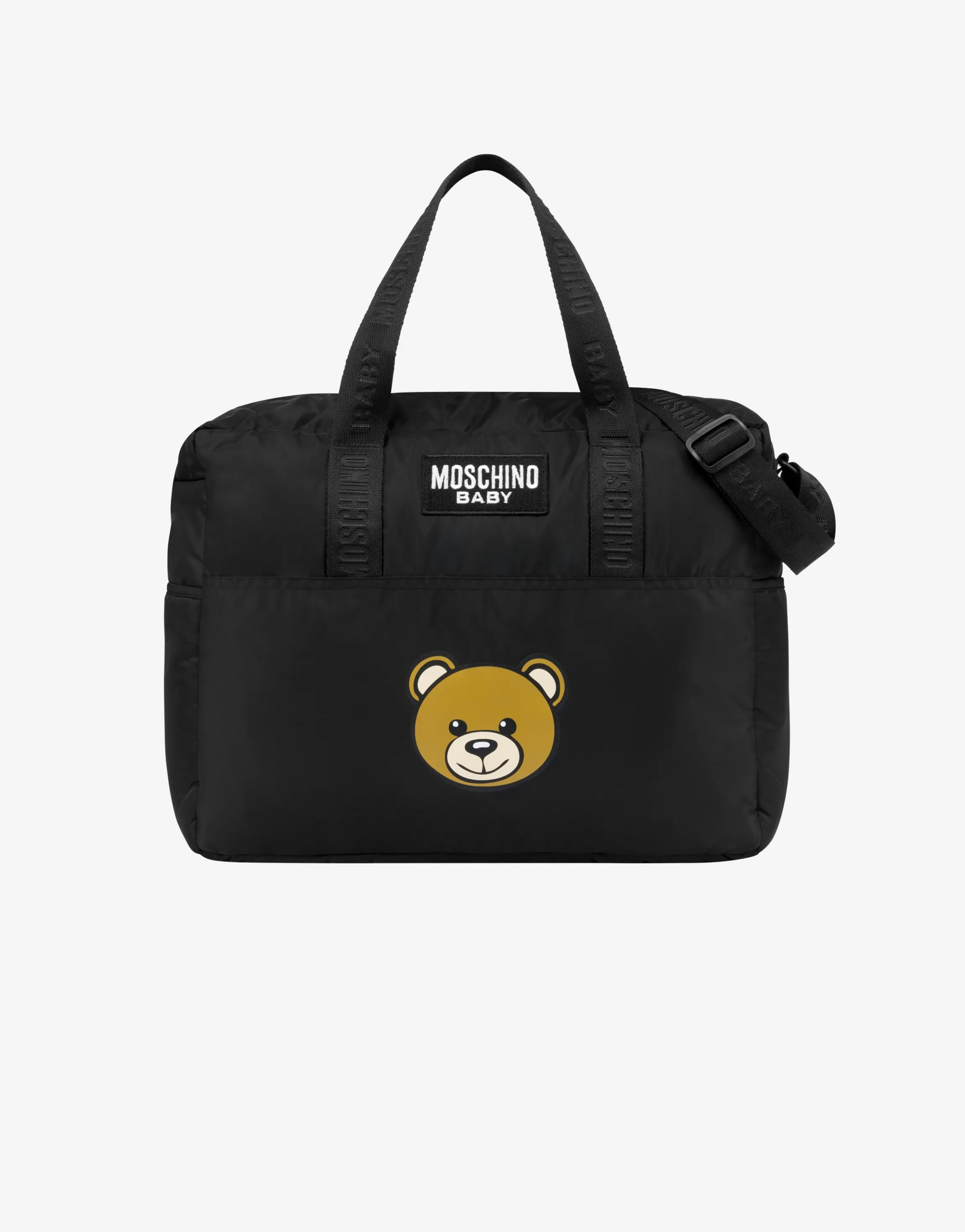 Teddy Patch nylon mom bag